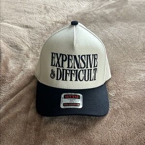EXPENSIVE & DIFFICULT Trucker Hat - Black & Cream